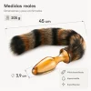 GLASS ANAL TAIL GOLDEN FOX