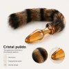 GLASS ANAL TAIL GOLDEN FOX