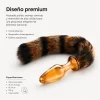 GLASS ANAL TAIL GOLDEN FOX