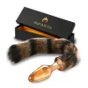 GLASS ANAL TAIL GOLDEN FOX