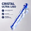 GLASS DILDO HELIXBLUE