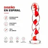 GLASS DILDO RUBY SWIRL