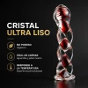 GLASS DILDO RUBY SWIRL