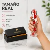 GLASS DILDO RUBY SWIRL
