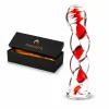 GLASS DILDO RUBY SWIRL