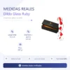 GLASS DILDO RUBY SWIRL