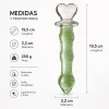 GLASS DILDO GLOW IN THE DARK  PHANTOM HEART