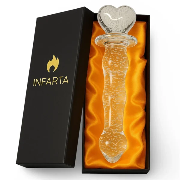 GLASS DILDO GLOW IN THE DARK  PHANTOM HEART