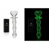 GLASS DILDO GLOW IN THE DARK  PHANTOM HEART
