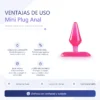 MINI PLUG ANAL 6CM PINK - ROSA