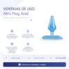 MINI PLUG ANAL 6CM BLUE - AZUL