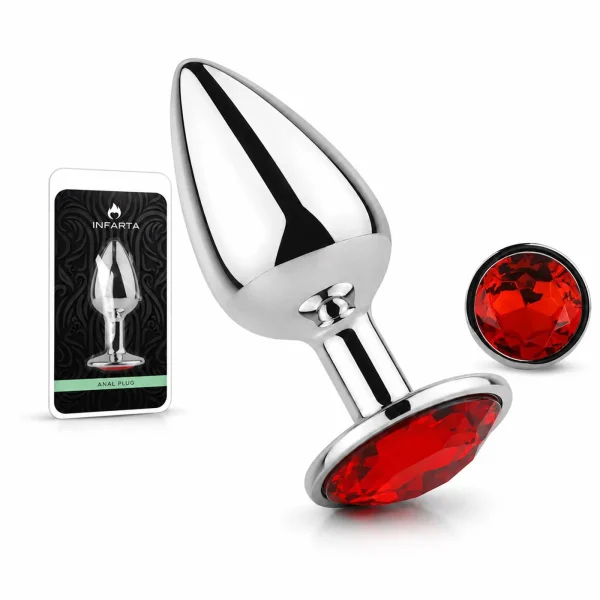 ANAL PLUG EROS METAL MEDIUM RED