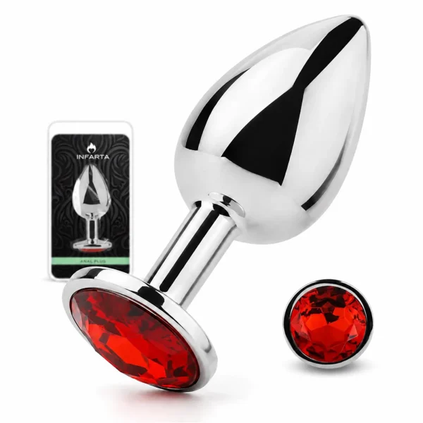 ANAL PLUG EROS METAL LARGE RED