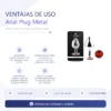 ANAL PLUG EROS METAL LARGE RED
