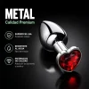 ANAL PLUG HEART LOVE METAL SMALL RED