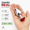 ANAL PLUG HEART LOVE METAL SMALL RED