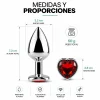 ANAL PLUG HEART LOVE METAL SMALL RED