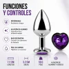 ANAL PLUG HEART LOVE METAL SMALL PURPLE