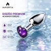 ANAL PLUG HEART LOVE METAL SMALL PURPLE