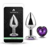 ANAL PLUG HEART LOVE METAL SMALL PURPLE