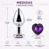 ANAL PLUG HEART LOVE METAL SMALL PURPLE
