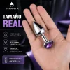 ANAL PLUG HEART LOVE METAL SMALL PURPLE