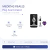 ANAL PLUG HEART LOVE METAL SMALL PURPLE