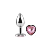 ANAL PLUG HEART LOVE METAL SMALL PINK