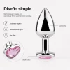 ANAL PLUG HEART LOVE METAL SMALL PINK
