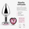ANAL PLUG HEART LOVE METAL SMALL PINK