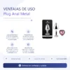 ANAL PLUG HEART LOVE METAL SMALL PINK