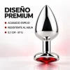 ANAL PLUG HEART LOVE METAL MEDIUM RED