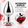 ANAL PLUG HEART LOVE METAL MEDIUM RED