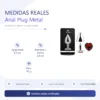 ANAL PLUG HEART LOVE METAL MEDIUM RED