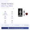 ANAL PLUG HEART LOVE METAL MEDIUM RED
