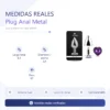ANAL PLUG HEART LOVE METAL MEDIUM PURPLE