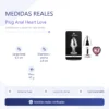 ANAL PLUG HEART LOVE METAL MEDIUM PINK