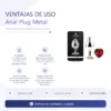ANAL PLUG HEART LOVE METAL LARGE RED