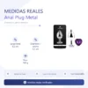 ANAL PLUG HEART LOVE METAL LARGE PURPLE