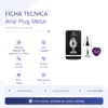 ANAL PLUG HEART LOVE METAL LARGE PURPLE