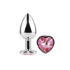 ANAL PLUG HEART LOVE METAL LARGE PINK