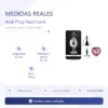ANAL PLUG HEART LOVE METAL LARGE PINK