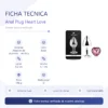 ANAL PLUG HEART LOVE METAL LARGE PINK
