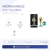 ANAL PLUG EROS GOLD METAL SMALL LIGHTBLUE