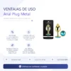 ANAL PLUG EROS GOLD METAL SMALL LIGHTBLUE