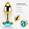 ANAL PLUG EROS GOLD METAL SMALL LIGHTBLUE