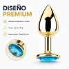 ANAL PLUG EROS GOLD METAL SMALL LIGHTBLUE