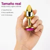 ANAL PLUG EROS GOLD METAL MEDIUM ROSY