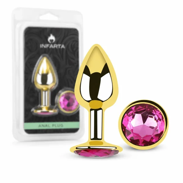 ANAL PLUG EROS GOLD METAL MEDIUM ROSY