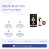 ANAL PLUG EROS GOLD METAL MEDIUM ROSY